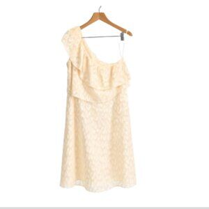 Michael Kors One Shoulder Ruffle Blouse Medium